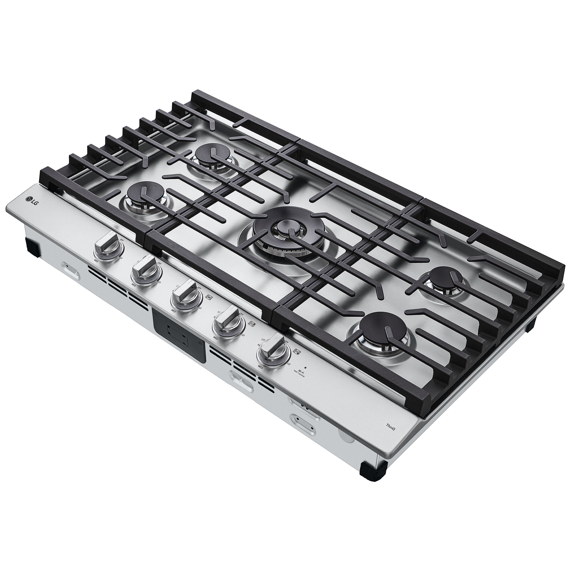 LG 36 in. 5-Burner Smart Natural Gas Cooktop with Griddle, Simmer