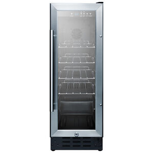 Summit 12 in. 2.2 cu. ft. Built-In/Freestanding Beverage Center with Pull-Out Shelves & Digital Control - Stainless Steel, , hires