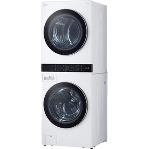 LG 27 in. WashTower with 4.5 cu. ft. Washer with 10 Wash Programs and TurboWash 360 & 7.4 cu. ft. Electric Dryer with 9 Dryer Programs, Sensor Dry & Wrinkle Care - White, White, hires