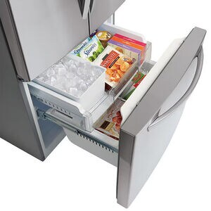 LG 30 in. 21.8 cu. ft. French Door Refrigerator with Ice & Water Dispenser - Stainless Steel, , hires