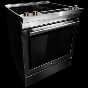 JennAir 30 in. 6.2 cu. ft. Air Fry True European Convection Slide-In Electric Range with Radiant Burners - Stainless Steel, , hires