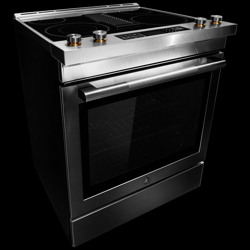 JennAir 30 in. 6.2 cu. ft. Air Fry True European Convection Slide-In Electric Range with Radiant Burners - Stainless Steel, , hires