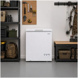 Avanti 25 in. 5.0 cu. ft. Garage-Ready Compact Chest Freezer - White, , hires