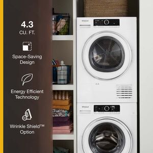Whirlpool 24 in. 4.3 cu. ft. Ventless Electric Dryer for Small Spaces - White, , hires