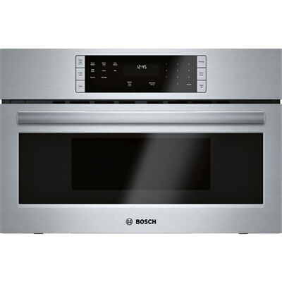 Bosch 500 Series 30 in. 1.6 cu.ft Built-In Microwave with 10 Power Levels & Sensor Cooking Controls - Stainless Steel | HMB50152UC