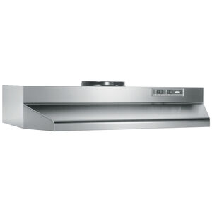 Broan 42000 Series 30 in. Standard Style Range Hood with 2 Speed Settings, 190 CFM & 1 Incandescent Light - Stainless Steel, , hires