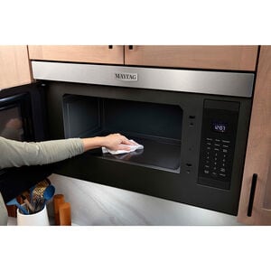 Maytag 30 in. 1.1 cu. ft. 1000W Over-the-Range Microwave with 300 CFM & Sensor Cooking - Fingerprint Resistant Stainless, , hires