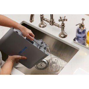 GE Energy Star 50 Pint Portable Dehumidifier with 2 Fan Speeds, Built-In Pump & Smart Dry for Wet Spaces - Gray, , hires