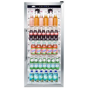 Summit Commercial 22 in. 9.0 cu. ft. Beverage Center with Adjustable Shelves & Digital Control - Stainless Steel, , hires
