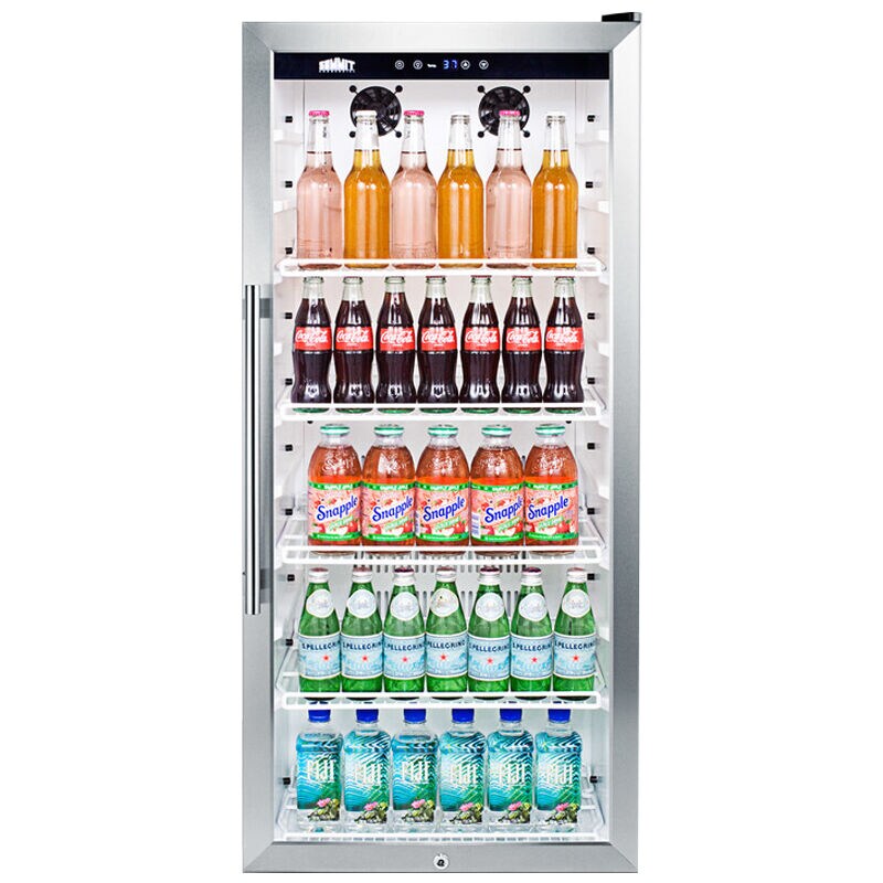 Summit Commercial 22 in. 9.0 cu. ft. Beverage Center with Adjustable Shelves & Digital Control - Stainless Steel, , hires
