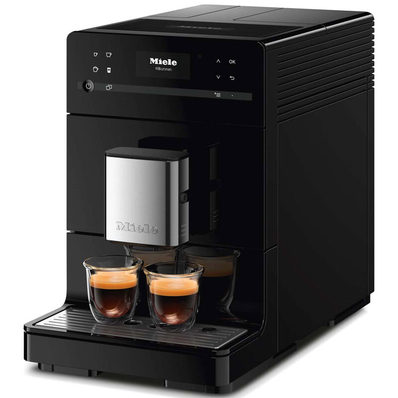 Miele CM 5310 Silence Countertop Coffee Machine with AromaticSystem, OneTouch for 2 Convenient Cleaning and Maintenance Programs - Obsidian Black, Black, hires