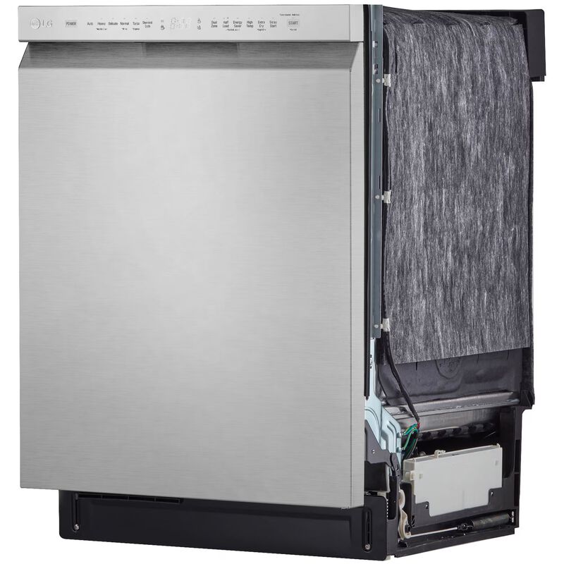 LG 24 in. Front Control Dishwasher with 48 dBa Sound Level, 3rd-Rack, Dynamic Dry & Pocket - PrintProof Stainless Steel, PrintProof Stainless Steel, hires