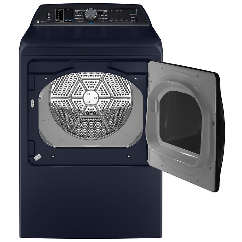 GE Profile 27 in. 7.3 cu. ft. Smart Electric Dryer with Sensor Dry, Sanitize Cycle & Steam Cycle - Sapphire Blue, , hires