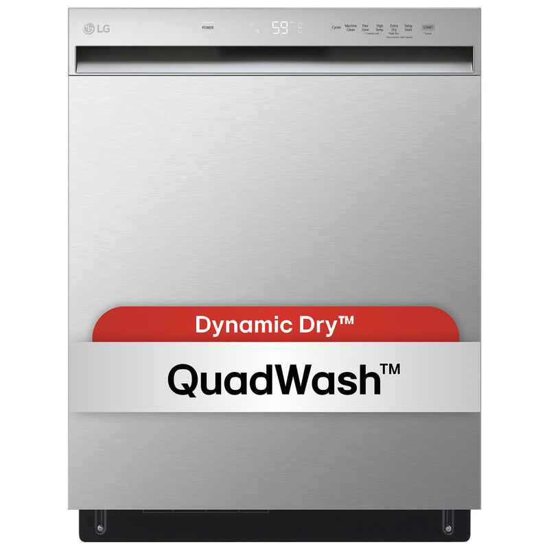 LG 24 in. Front Control Dishwasher with 50 dBa Sound Level, Dynamic Dry & Pocket - Stainless Steel, , hires