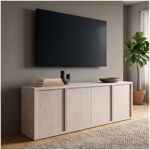 Preston & Cole Adaline 68" Wide TV Stand for TVs up to 75" - Alder White, , hires
