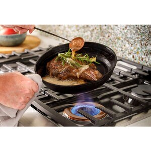 Cafe 36 in. 6-Burner Natural Gas Rangetop with Simmer Burner & Power Burner - Stainless Steel, Stainless Steel, hires