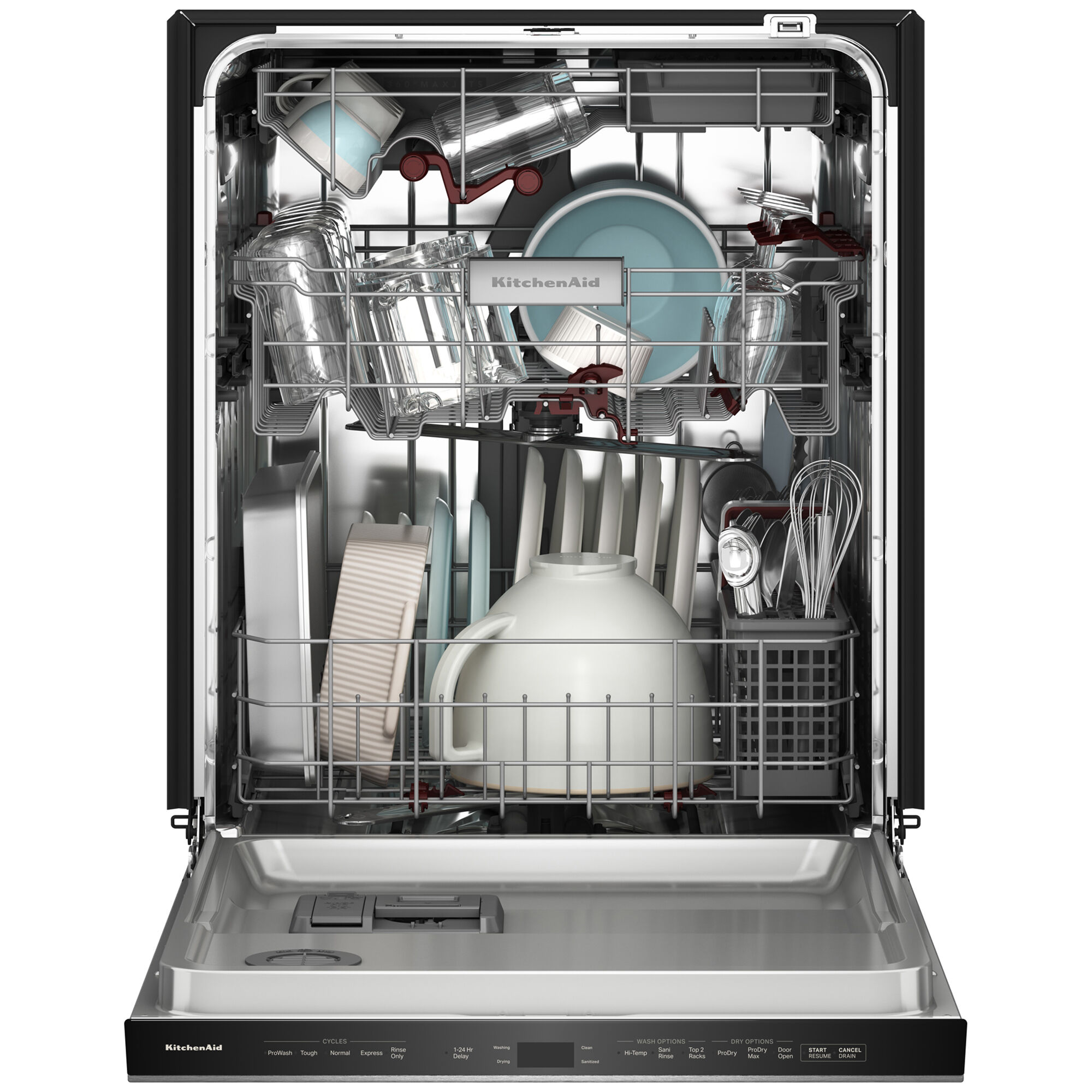 KitchenAid 24 in. Top Control Dishwasher with 44 dBA Sound Level