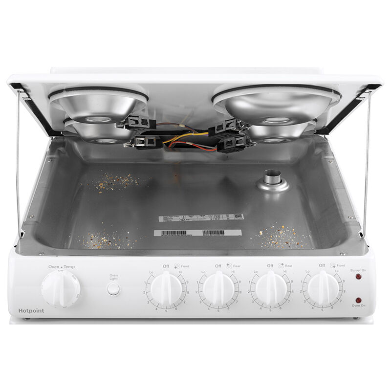 Hotpoint 24 in. 2.9 cu. ft. Electric Range with Coil Burners - White, , hires