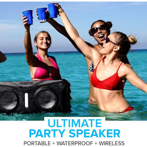 Gemini Soundsplash Rechargeable Dual 8" Waterproof Wireless 420 Watt Peak Power Floating Party Speaker - Black, , hires