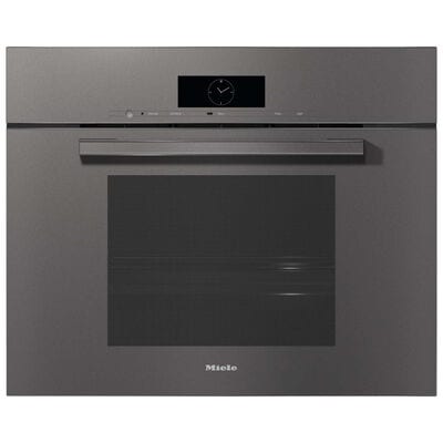 Miele PureLine Series 30 in. 2.4 cu. ft. Smart Steam Electric Single Wall Oven with True European Convection - Graphite Gray | DGC7880XGG