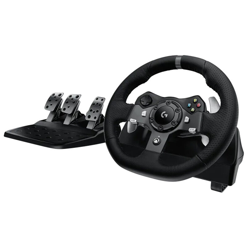 Logitech - G920 Driving Force Racing Wheel and pedals for Xbox Series X|S, Xbox One, PC - Black, , hires