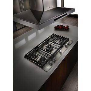 KitchenAid 30 in. 5-Burner Natural Gas Cooktop with Simmer Burner & Power Burner - Stainless Steel, , hires