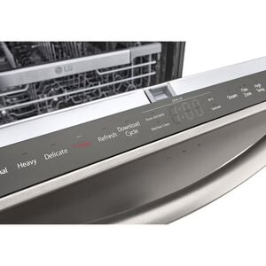 LG 24 in. Top Control Smart Dishwasher with 42 dBa Sound Level & 3rd-Rack - Black Stainless, Black Stainless, hires