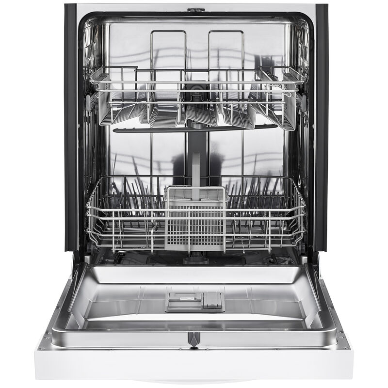 Whirlpool 24 in. Built-In Dishwasher with Front Control, 51 dBA Sound Level, 12 Place Settings, & 6 Wash Cycles - White, White, hires