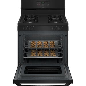 Hotpoint 30 in. 4.8 cu. ft. Gas Range with 4 Sealed Burners - Black, , hires