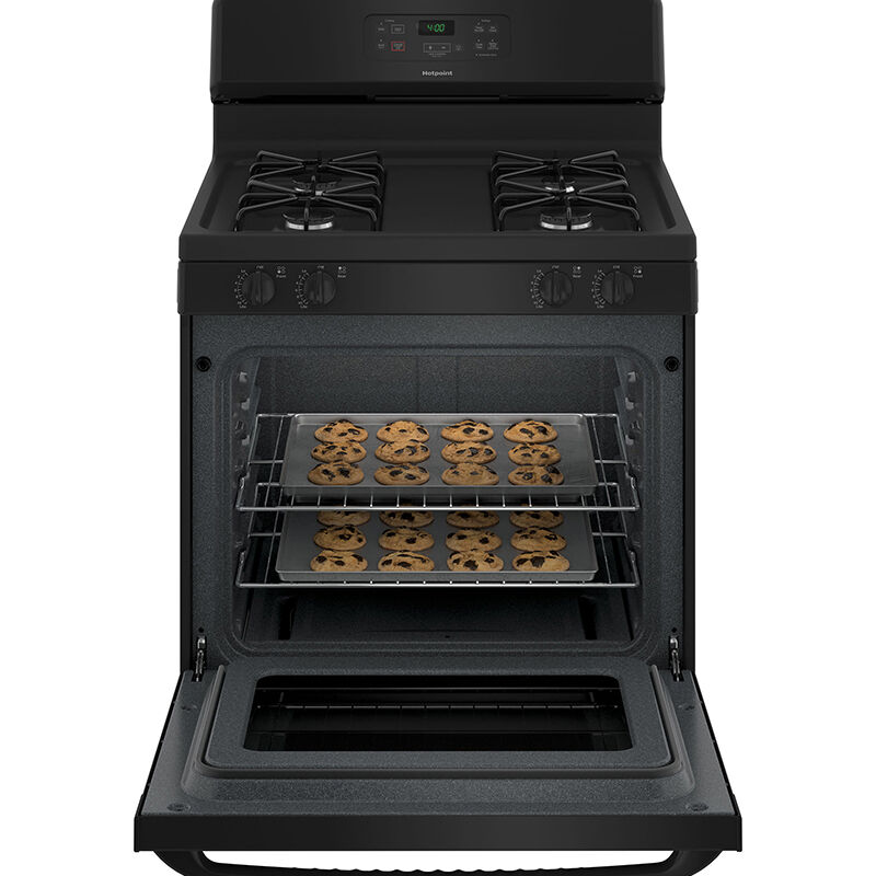 Hotpoint 30 in. 4.8 cu. ft. Gas Range with 4 Sealed Burners - Black, , hires