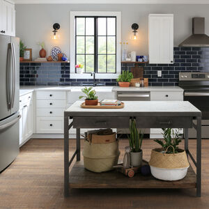 GE 30 in. Convertible Chimney Style Range Hood with 350 CFM, 4 Fan Speeds & 2 Halogen Lights - Slate, , hires