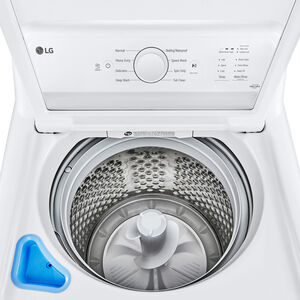 LG 27 in. 4.1 cu. ft. Top Load Washer with 4-Way Agitator, Slam Proof Glass Lid & True Balance Anti-Vibration System - White, White, hires