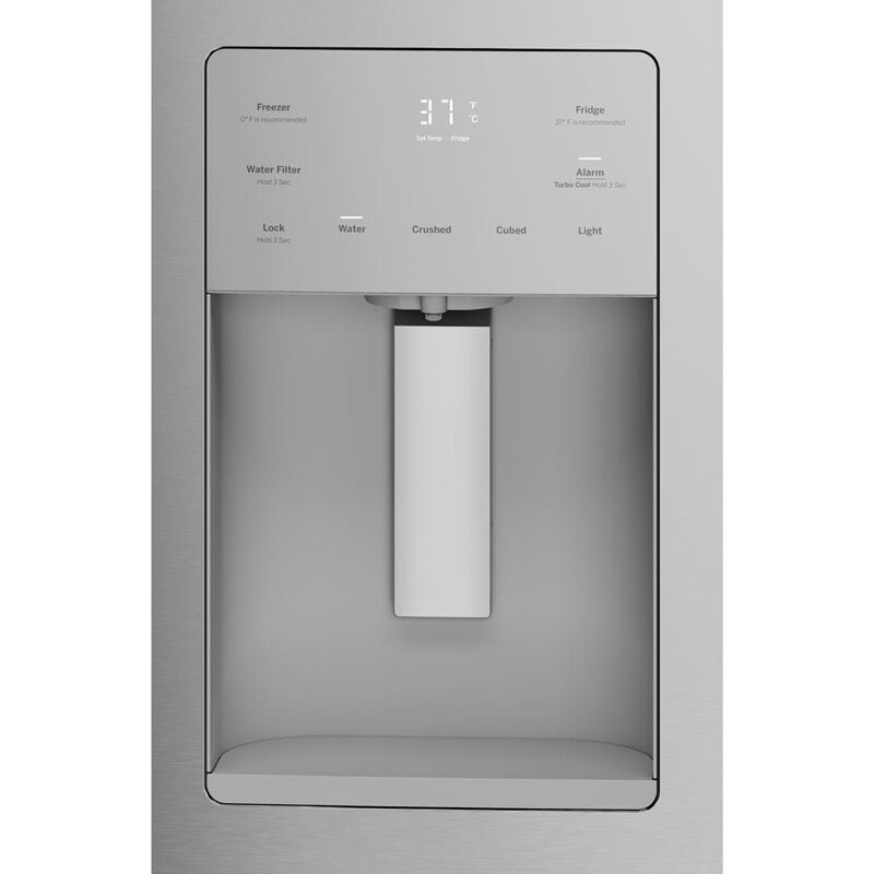 GE 36 in. 25.6 cu. ft. French Door Refrigerator with Ice & Water Dispenser - Fingerprint Resistant Stainless, Fingerprint Resistant Stainless, hires