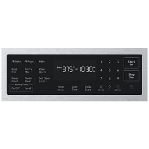 Samsung Bespoke 30 in. 6.3 cu. ft. Smart Air-Fry Standard Convection Slide-In Electric Range with Radiant Burners - Stainless Steel, , hires