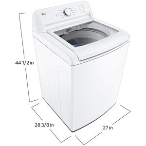 LG 27 in. 4.3 cu. ft. Top Load Washer with True Balance Anti-Vibration System & SlamProof Glass Lid - White, , hires