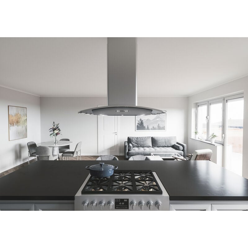 Zephyr 42 in. Smart Convertible Chimney Style Range Hood with 700 CFM, 6 Fan Speeds & 4 LED Lights - Stainless Steel, Stainless Steel, hires