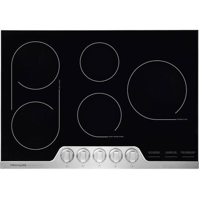 Frigidaire Professional 30 in. Electric Cooktop with 5 Smoothtop Burners - Stainless Steel | FPEC3077RF