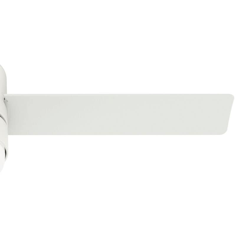 Hunter Casablanca 44 in. Gilmour Low Profile Damp Rated Ceiling Fan with LED Light Kit and Handheld Remote - Matte White, Matte White, hires