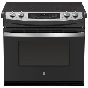 GE 30 in. 4.4 cu. ft. Oven Drop-In Electric Range with 4 Smoothtop Burners - Stainless Steel, , hires