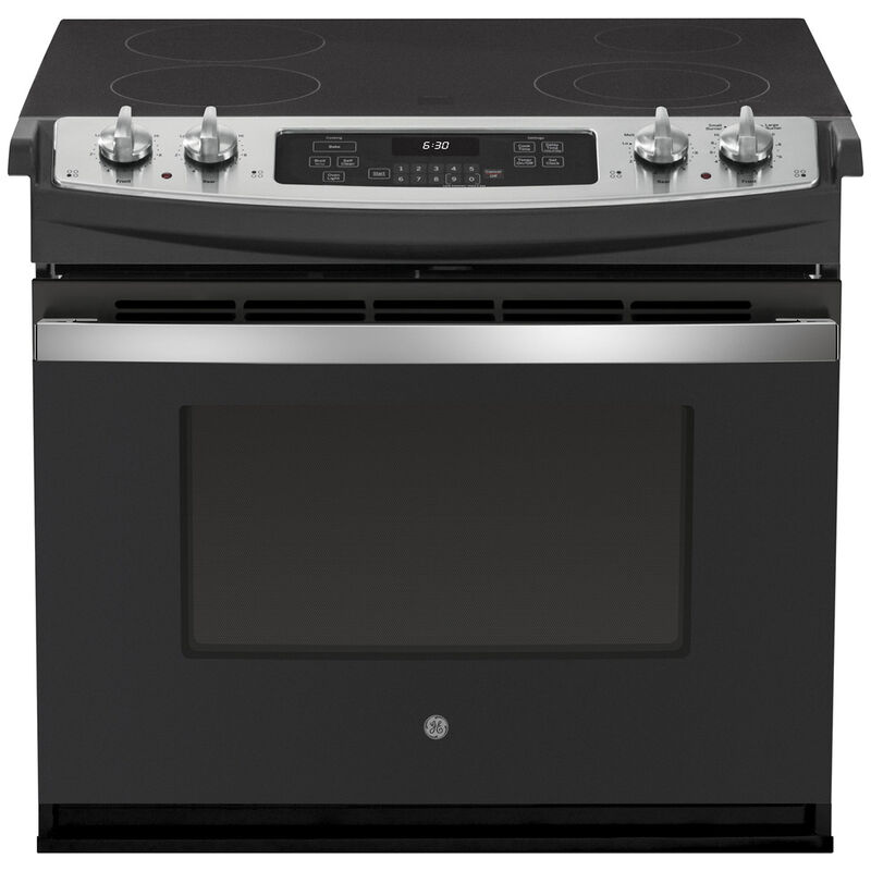 GE 30 in. 4.4 cu. ft. Drop-In Electric Range with Smoothtop Burners - Stainless Steel, , hires