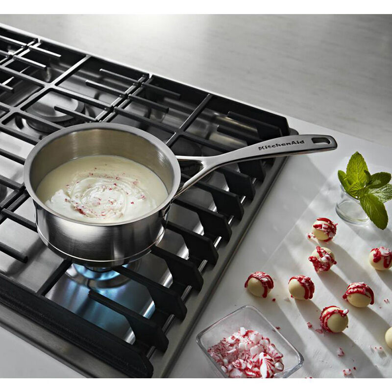 KitchenAid 30 in. 4-Burner Natural Gas Cooktop with Downdraft, Simmer Burner & Power Burner - Stainless Steel, , hires