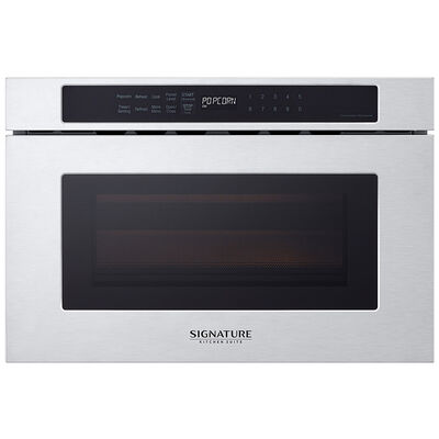 Signature Kitchen Suite 24 in. 1.2 cu. ft. Microwave Drawer with 11 Power Levels & Sensor Cooking Controls - Stainless Steel | SKSMD2401S