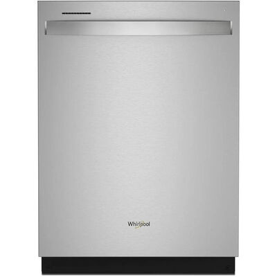 Whirlpool 24 in. Built-In Dishwasher with Top Control, 47 dBA Sound Level, 15 Place Settings, 5 Wash Cycles & Sanitize Cycle - Stainless Steel | WDT970SAKZ