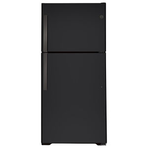 GE 33 in. 21.9 cu. ft. Top Freezer Refrigerator - Black Slate | P.C ...