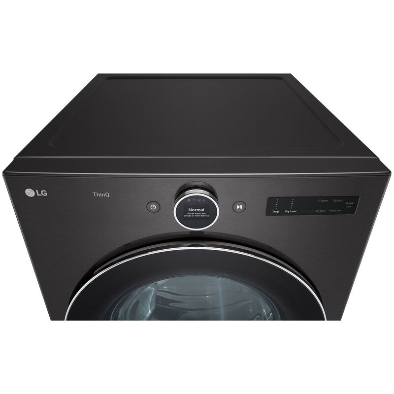 LG 27 in. 7.4 cu. ft. Electric Smart Dryer with 23 Dryer Programs, 11 Dry Options, Wrinkle Care & Sensor Dry - Black Steel, , hires