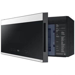 Samsung Bespoke 30 in. 2.1 cu. ft. 1000W Smart Over-the-Range Microwave with 400 CFM & Sensor Cooking - White Glass, White Glass, hires