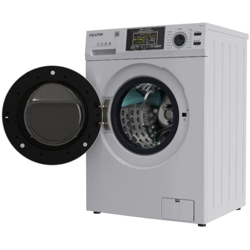 Equator Max 24 in. 2.47 cu. ft. Electric Front Load Convertible (Vented/Ventless) All-in-One Combo with Pet Cycle, Sanitize Cycle & Sensor Dry - Silver, , hires