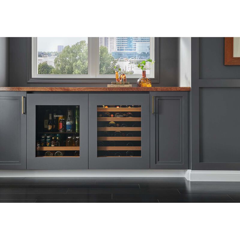 Sub-Zero Designer Series 24 in. 5.5 cu. ft. Built-In Undercounter Beverage Center with Adjustable Shelves & Digital Control Left Hinged - Custom Panel Ready, , hires