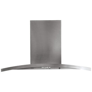 GE Profile 36 in. Chimney Style Range Hood with 4 Speed Settings & 4 Halogen Light - Stainless Steel, , hires