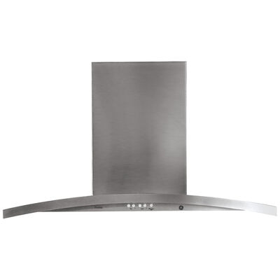 GE Profile 36 in. Chimney Style Range Hood with 4 Speed Settings & 4 Halogen Light - Stainless Steel | PV977NSS